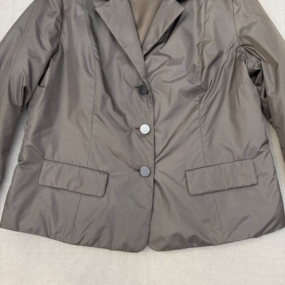 Talbots Khaki Button-Up Blazer Jacket Flap Front Pockets Career Work Wear 14P - Picture 3 of 16